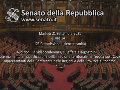 Medicina territoriale: Audizione Senato 21.09.2021